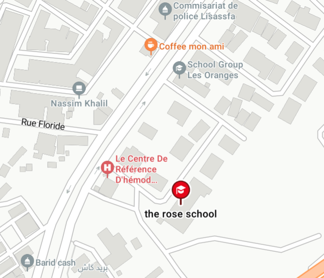 The Rose School location on Bing Maps